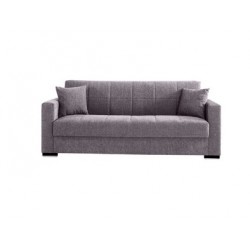 DIVANO PRONTOLETTO DOTATO DI CASSETTONE, RIVESTIMENTO IN TESSUTO, DIMENSIONI DIVANO CM. 210X80X90H, COLORE GRIGIO