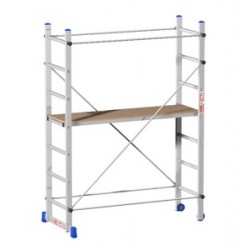 PONTEGGIO IN ALLUMINIO CM. 158X80X210H, PIANO DI LAVORO CM. 53X150. MOD. SUPERMINIO